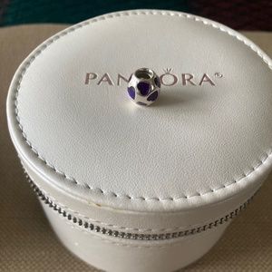 Pandora purple enamel bead